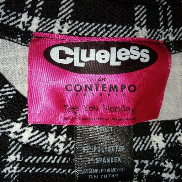 Black & White Plaid T-shirt - Picture 3 of 3